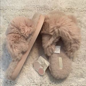 Cozy, comfortable, fuzzy slippers